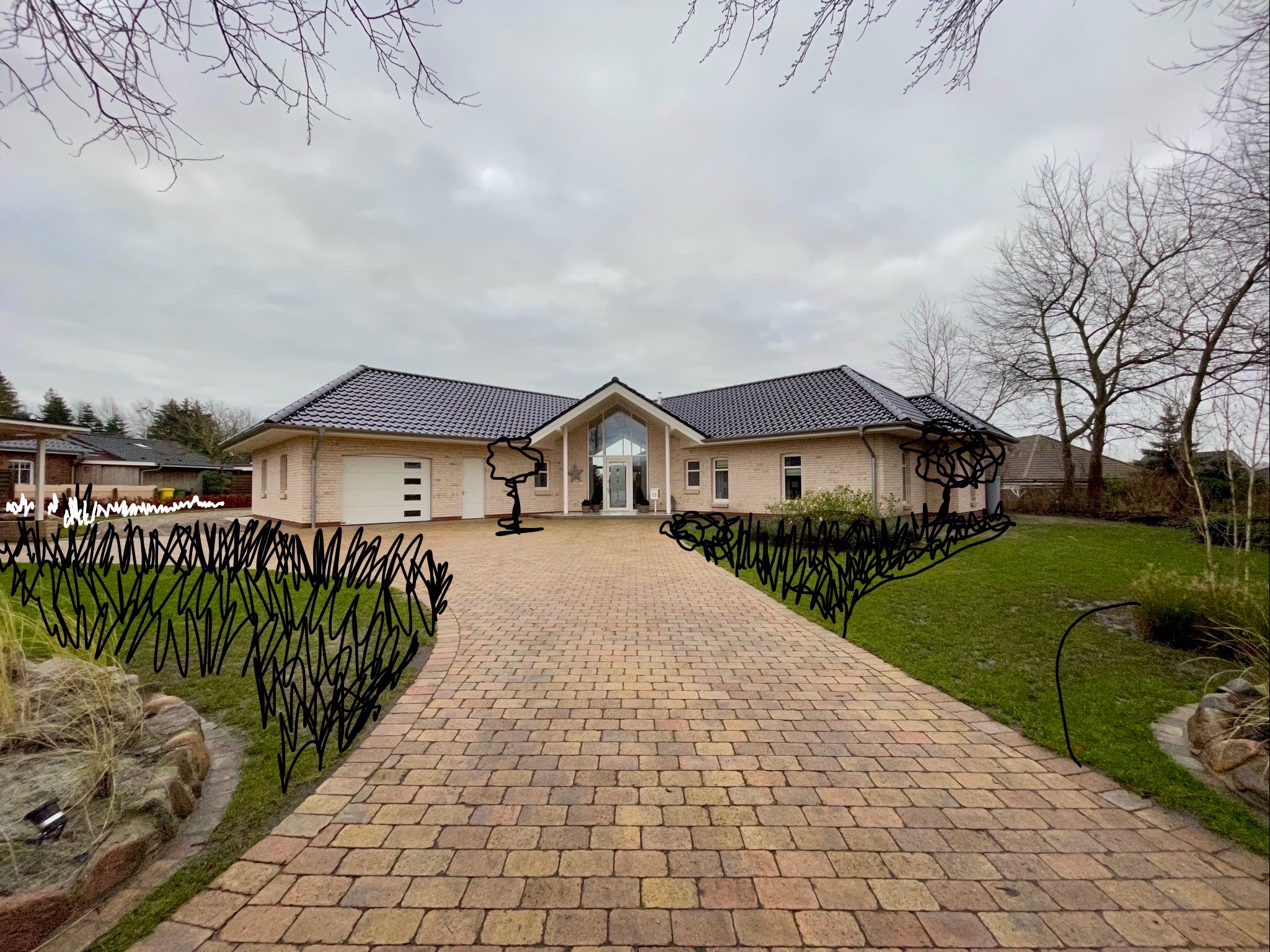 Kritzelei Eingangsbereich