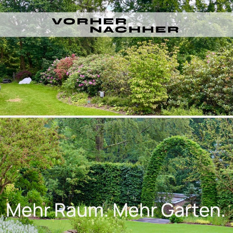 VORHER/NACHHER: Mehr Raum. Mehr&nbsp;Garten.